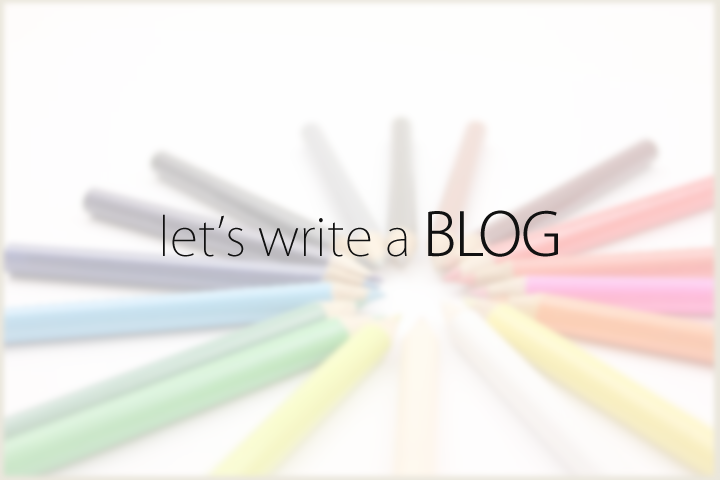 Let's write a BLOG