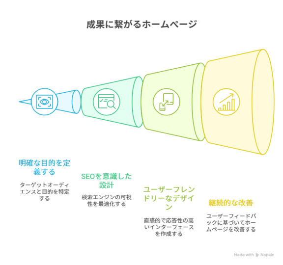 成果に繋がるホームぺージ